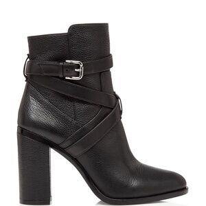 VINCE CAMUTO Gravell Buckle High-Heel Booties